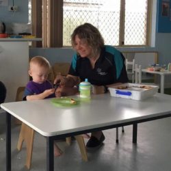 Stratton Early Learning Centre feeding a Baby